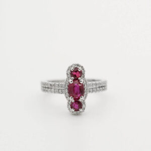 Bague or rubis