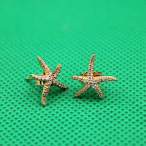 Boucle d'oreille "étoile" or 18k